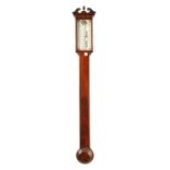 ANONE & GARBANATI, No. 26 HOLBORN, LONDON A LATE GEORGE III MAHOGANY STICK BAROMETER