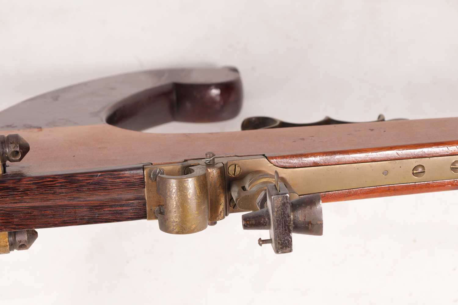 A LARGE 19TH CENTURY BELGIAN TARGET CROSSBOW - Image 11 of 12