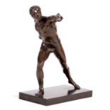 A LARGE EARLY 20TH CENTURY GRAND TOUR BRONZE 'THE GLADIATOR'