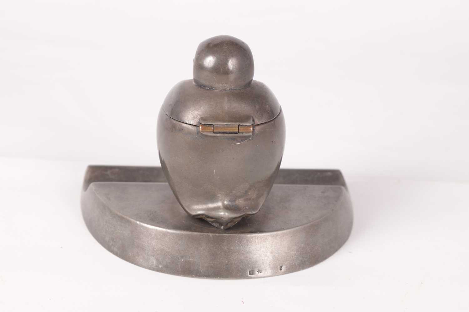 AN UNUSUAL WMF NOVELTY PEWTER INKSTAND - Image 4 of 8