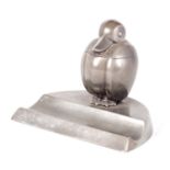 AN UNUSUAL WMF NOVELTY PEWTER INKSTAND