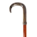 A 19TH CENTURY HORN AND MALACCA SWORD STICK
