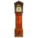 HENRY WATSON, BLACKBURN A GEORGE III INLAID MAHOGANY 8-DAY MOON ROLLER LONGCASE CLOCK