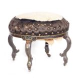 A 19TH CENTURY AESTHETIC PERIOD PAINTED CIRCULAR STOOL