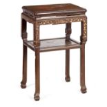 A 19TH CHINESE LACQUERED SIDE TABLE