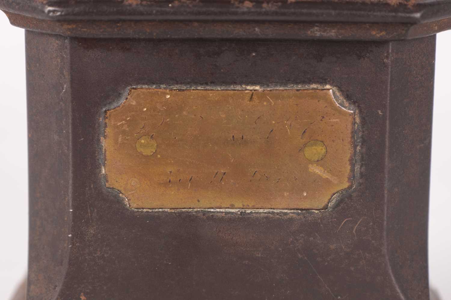 A 19TH CENTURY IRONWORK PRESENTATION TOBACCO BOX - Image 5 of 8