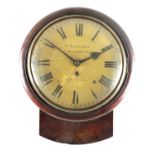 WILLIAM LEONARD, LONDON. A LATE REGENCY FIGURED MAHOGANY 10" DROP DIAL WALL CLOCK