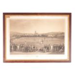 A 19TH CENTURY ENGRAVED CRICKETING PRINT ENTITLED 'THE CRICKET MATCH'