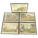 A SET OF FIVE LATE 18TH/EARLY 19TH CENTURY HAND COLOURED COPPERPLATE CAPTAIN COOK ENGRAVINGS OF NEW