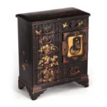 A JAPANESE MEIJI PERIOD LACQUERED TABLE CABINET