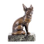 AN EARLY 20TH CENTURY VIENNESE PATINATED BRONZE SCULPTURE