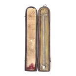 ANDERSON, LONDON. A GEORGE III CASED BRASS ENGRAVED POCKET THERMOMETER