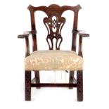 A 19TH CENTURY CHIPPENDALE STYLE CHILD'S CHAIR