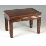 AN 18TH CENTURY CHINESE HARDWOOD STOOL / SMALL OCCASIONAL TABLE