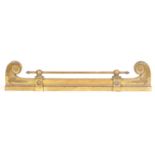 A REGENCY BRASS HEARTH FENDER