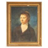 AN 18TH CENTURY PASTEL ON PAPER - PORTRAIT OF A YOUNG GENTLEMAN