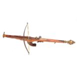 A LARGE 19TH CENTURY BELGIAN TARGET CROSSBOW