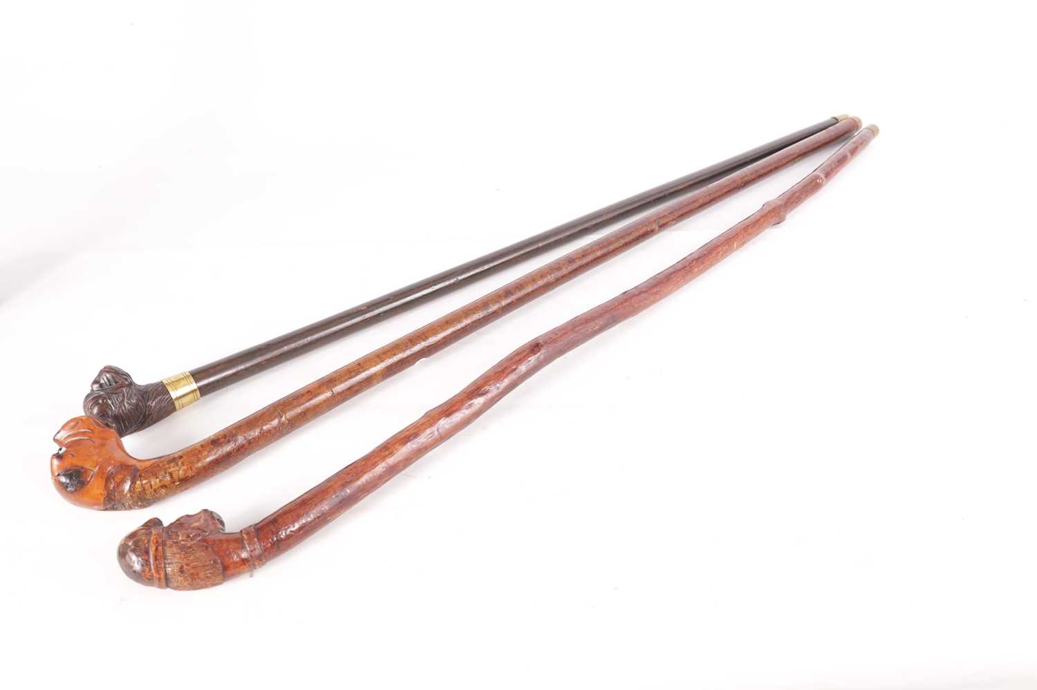 A GROUP OF THREE 19TH CENTURY WALKING STICKS - Image 6 of 12