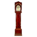 THOMAS HACKNEY. LONDON A GEORGE III FIGURED MAHOGANY LONGCASE CLOCK