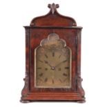 LARARD, VAUXHALL A MID 19TH CENTURY ROSEWOOD DOUBLE FUSEE BRACKET CLOCK