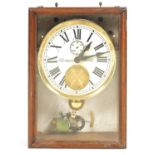 AN EARLY 20TH CENTURY FRENCH BRILLIE ELECTRIC WALL MOUNTED WATCHMAN'S TIMEPIECE