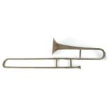 A 19TH CENTURY GERMAN BRASS TROMBONE