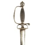 AN ENGLISH GEORGE II SILVER HILTED SMALL-SWORD
