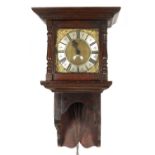 HAMPSON, WREXHAM No. 1437 AN EARLY 18TH CENTURY 30-HOUR HOODED WALL CLOCK