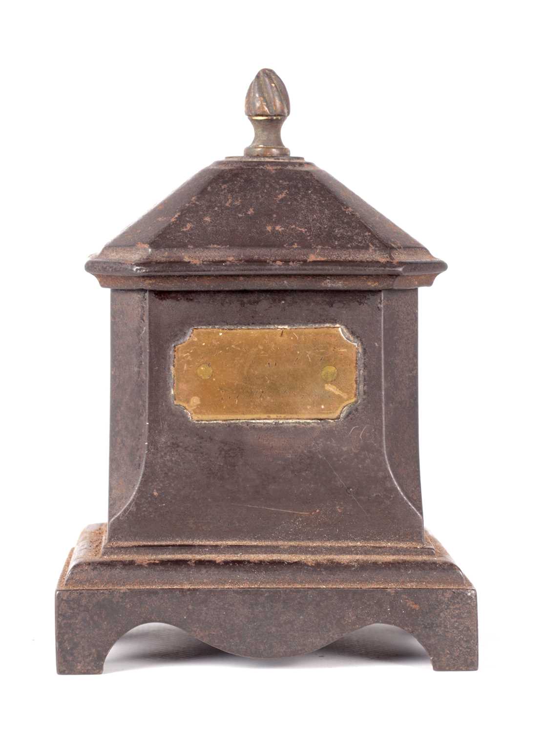 A 19TH CENTURY IRONWORK PRESENTATION TOBACCO BOX