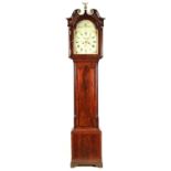 JASON GRAY, EDINBURGH A GEORGE III FIGURED MAHOGANY LONGCASE CLOCK