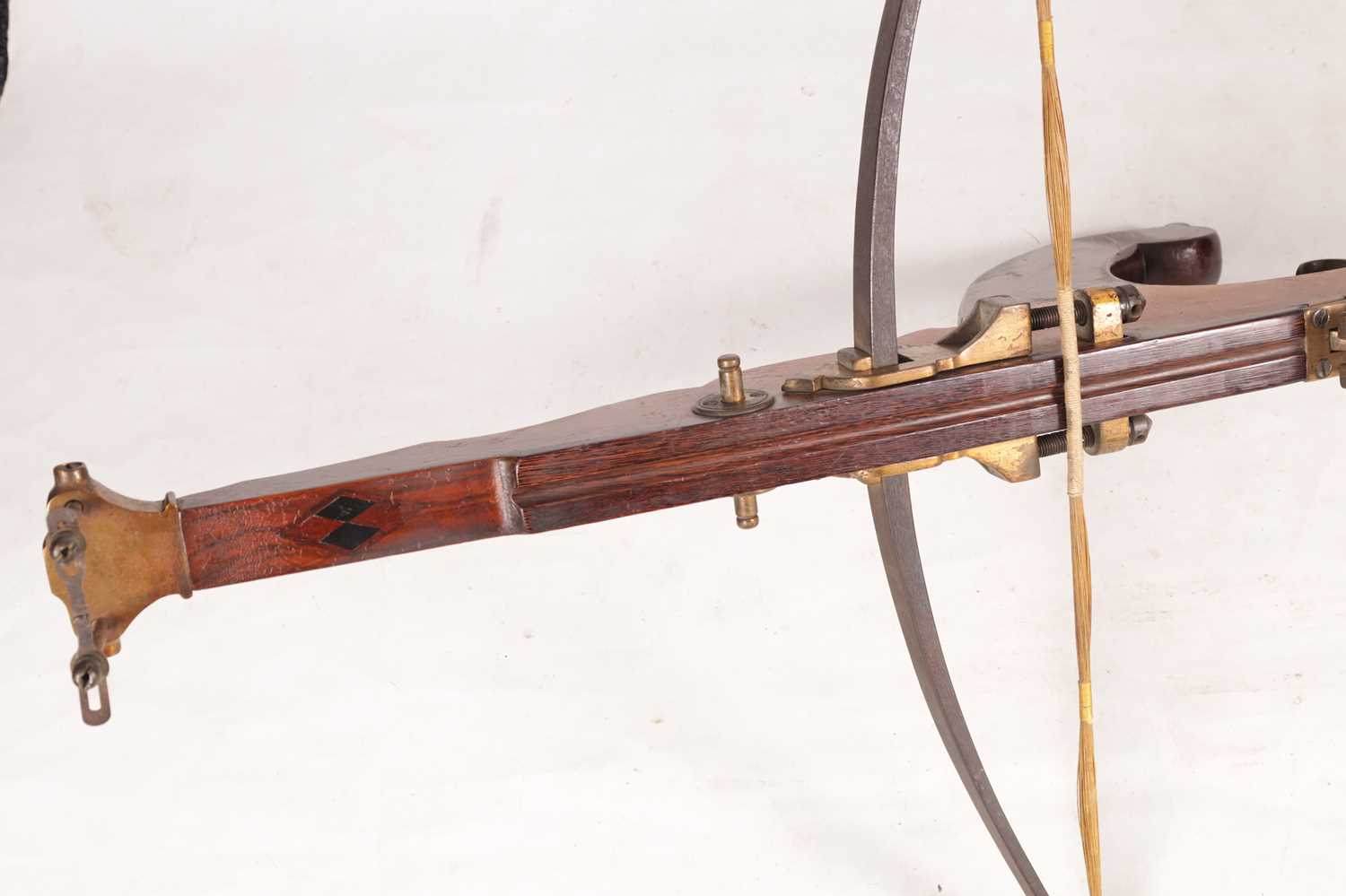 A LARGE 19TH CENTURY BELGIAN TARGET CROSSBOW - Image 12 of 12