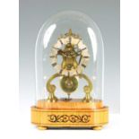 A LATE 19TH CENTURY ENGLISH FUSEE SKELETON CLOCK