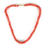 A 19TH CENTURY CORAL NECKLACE