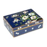 A JAPANESE MEIJI PERIOD CLOISONNE ENAMEL BOX