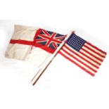 TWO LATE 19TH CENTURY FLAGS