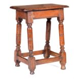 A 17TH CENTURY OAK JOINT STOOL