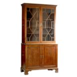 A GEORGE II MAHOGANY BOOKCASE OF SMALL PROPORTIONS