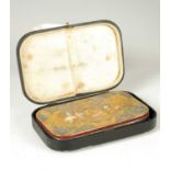 JEAN JULIEN FAUCHERRE. A FINE EARLY 19TH CENTURY CASED ENGLISH GILT OVERLAID STEEL CIGAR BOX