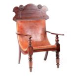 A 19TH CENTURY HARDWOOD PLANTATION CHAIR