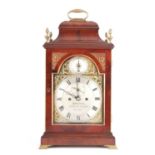 ROBERT WOOD, SUCCESSOR TO MR JOHN TAYLOR, LONDON A GEORGE III FIGURED MAHOGANY VERGE BRACKET CLOCK