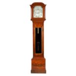 SPENCER & PERKINS, LONDON A SMALL LATE GEORGE III 10" MAHOGANY REGULATOR LONGCASE CLOCK