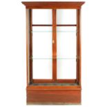 A LATE 19TH CENTURY MAHOGANY GLAZED DISPLAY CABINET