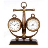 A LATE 19TH CENTURY FRENCH INDUSTRIAL NOVELTY DESK CLOCK COMPENDIUM