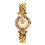 AN 18CT GOLD LADIES WRIST WATCH BY BAUME & MERCIER