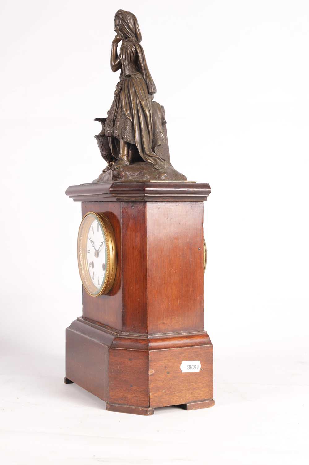 A MID 19TH CENTURY FRENCH BRONZE FIGURAL MANTEL CLOCK - Image 11 of 11