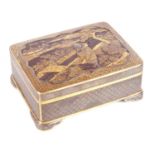 A LARGE JAPANESE MEIJI PERIOD MIXED METAL INLAID IRON BOX