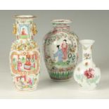 A SELECTION OF THREE CHINESE VASES