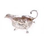 A GEORGE II SILVER SAUCE BOAT