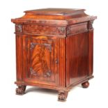 GILLOWS LANCASTER A REGENCY FLAME MAHOGANY PEDESTAL OF LARGE SIZE