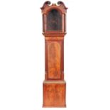 A LATE GEORGE III FIGURED MAHOGANY GILLOW'S STYLE LONGCASE CLOCK CASE